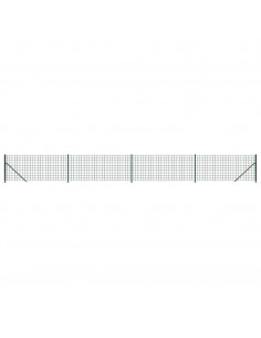 Recinzione Metallica con Flangia Verde 1,1x10 m 2