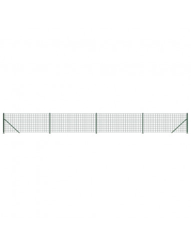 Recinzione Metallica con Flangia Verde 1,1x10 m