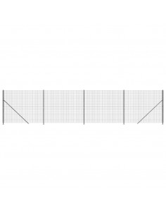 Recinzione Metallica con Flangia Antracite 1,6x10 m 2