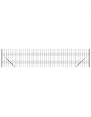 Recinzione Metallica con Flangia Antracite 1,6x10 m