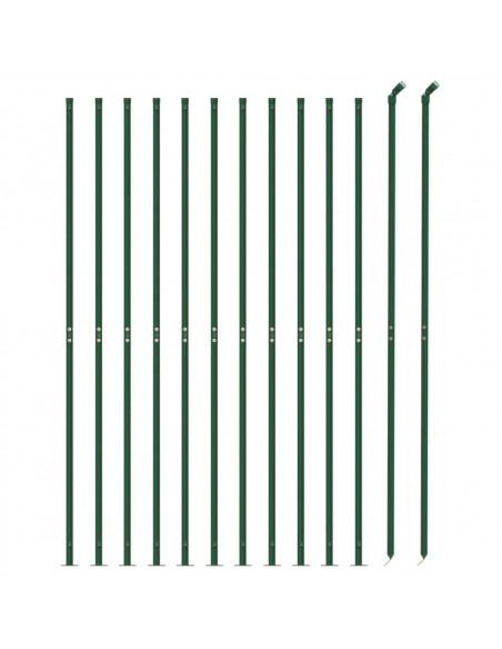 Recinzione Metallica con Flangia Verde 1x25 m