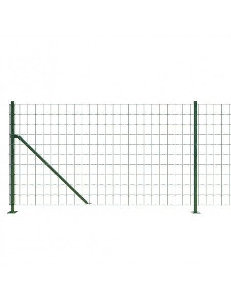 Recinzione Metallica con Flangia Verde 1x25 m