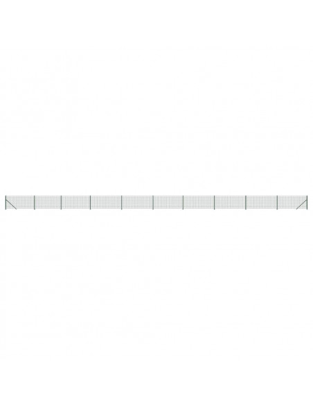 Recinzione Metallica con Flangia Verde 1x25 m