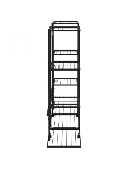 Portafiori con Ruote 94,5x24,5x91,5 cm Ferro Nero