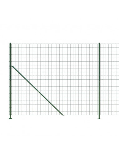 Recinzione Metallica con Flangia Verde 1,6x25 m