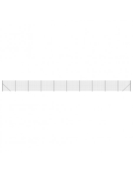 Recinzione Metallica con Flangia Antracite 1,4x25 m