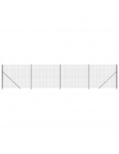 Recinzione Metallica con Flangia Antracite 1,4x10 m 2