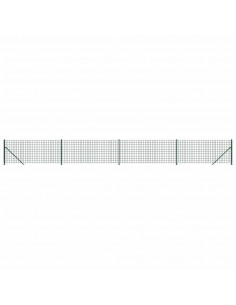 Recinzione Metallica con Flangia Verde 1x10 m 2