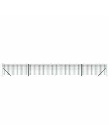 Recinzione Metallica con Flangia Verde 1x10 m