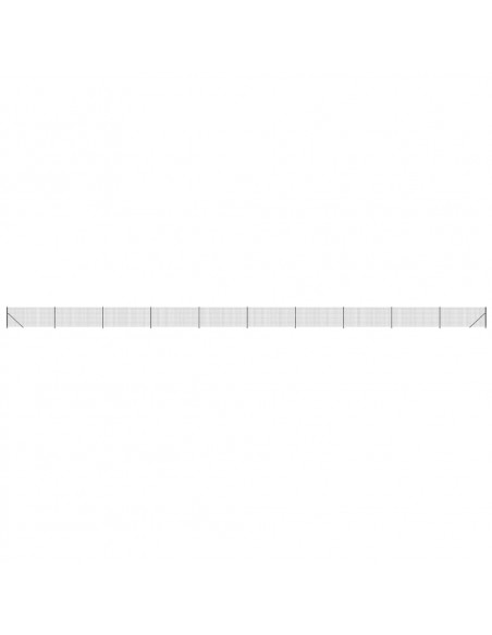 Recinzione Metallica con Flangia Antracite 1x25 m
