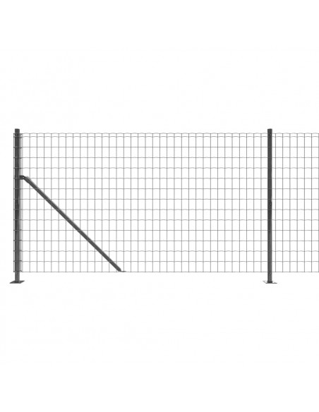 Recinzione Metallica con Flangia Antracite 1x25 m