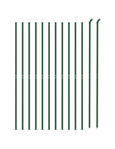 Recinzione Metallica con Flangia Verde 2,2x25 m