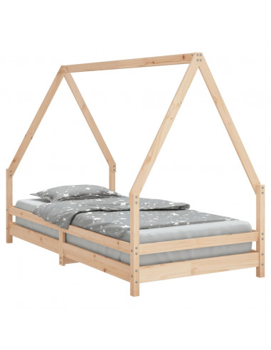 Giroletto per Bambini 90x190 cm in Legno Massello di Pino