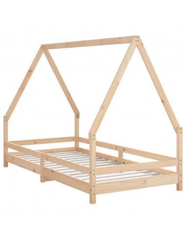 Giroletto per Bambini 90x190 cm in Legno Massello di Pino