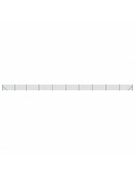 Recinzione Metallica con Flangia Verde 0,8x25 m