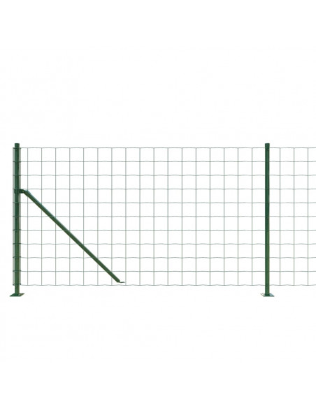 Recinzione Metallica con Flangia Verde 0,8x25 m