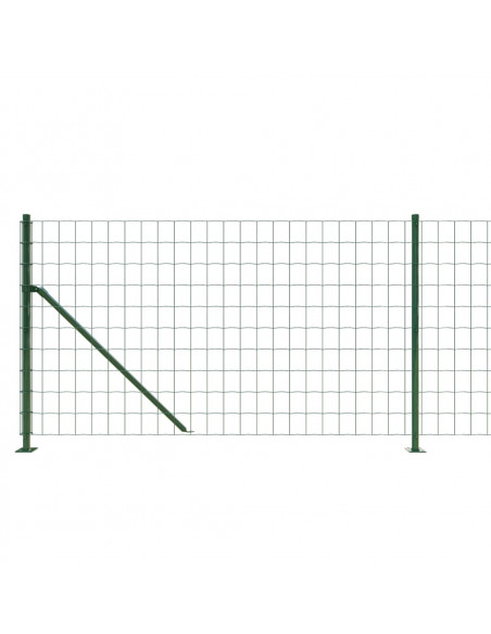 Recinzione Metallica con Flangia Verde 1,1x25 m