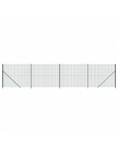 Recinzione Metallica con Flangia Verde 1,8x10 m