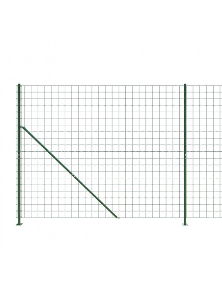 Recinzione Metallica con Flangia Verde 1,8x10 m