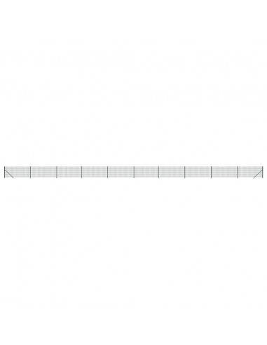 Recinzione Metallica con Flangia Verde 0,8x25 m