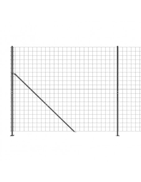 Recinzione Metallica con Flangia Antracite 1,8x25 m
