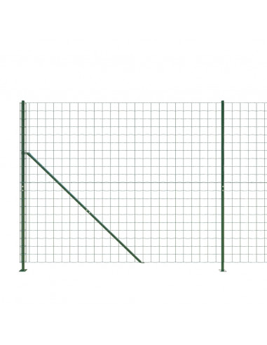 Recinzione Metallica con Flangia Verde 2x25 m