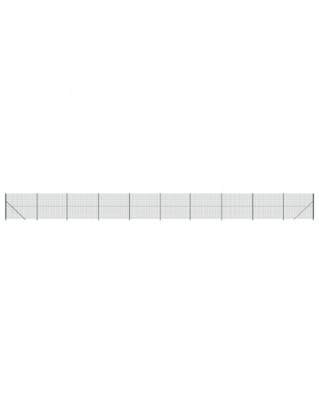 Recinzione Metallica con Flangia Verde 1,6x25 m