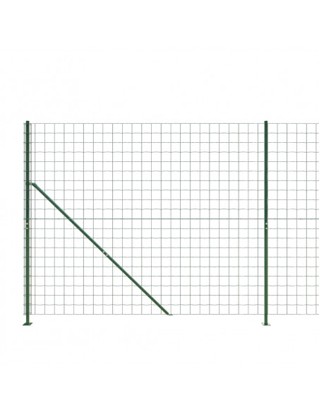 Recinzione Metallica con Flangia Verde 1,6x25 m
