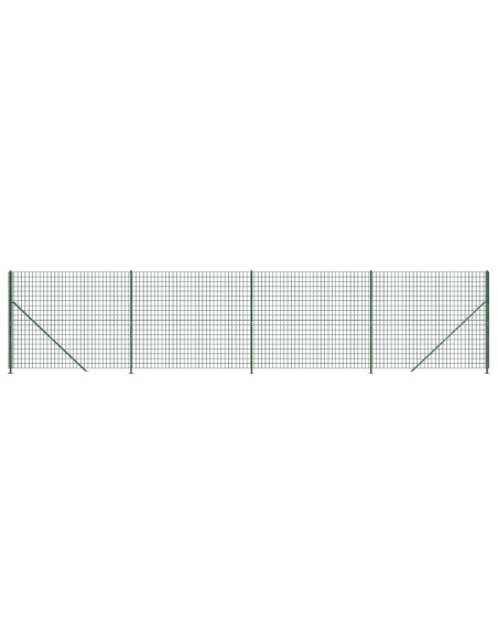 Recinzione Metallica con Flangia Verde 2,2x10 m