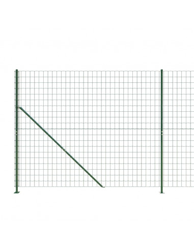 Recinzione Metallica con Flangia Verde 2,2x10 m