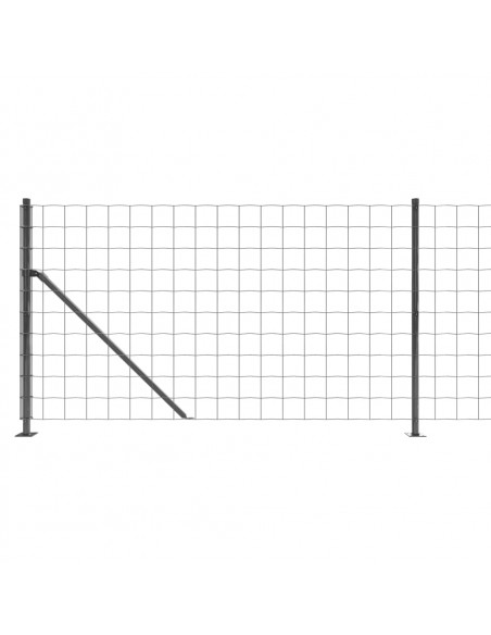 Recinzione Metallica con Flangia Antracite 0,8x25 m