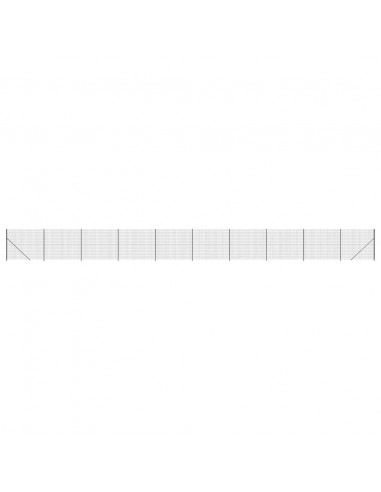 Recinzione Metallica con Flangia Antracite 1,6x25 m