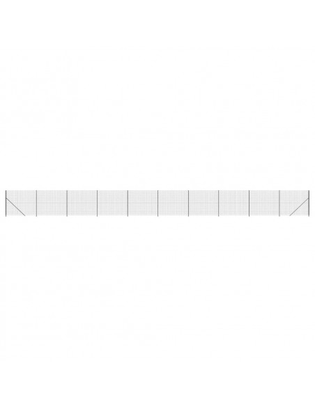 Recinzione Metallica con Flangia Antracite 1,6x25 m