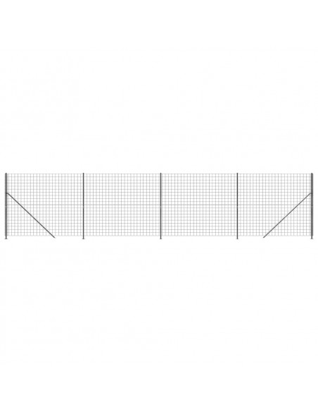 Recinzione Metallica con Flangia Antracite 1,8x10 m