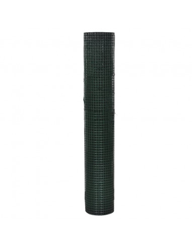 Recinto Pollaio in Rete Zincato Rivestimento PVC 10x1 m Verde