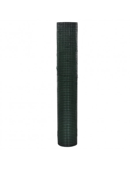 Recinto Pollaio in Rete Zincato Rivestimento PVC 10x1 m Verde