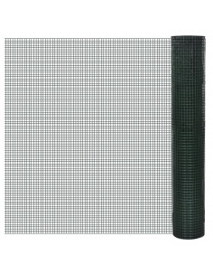 Recinzione in Rete per Pollaio Rivestita in PVC 10x1 m Verde 2