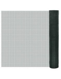 Recinzione in Rete per Pollaio Rivestita in PVC 25x1 m Verde 2