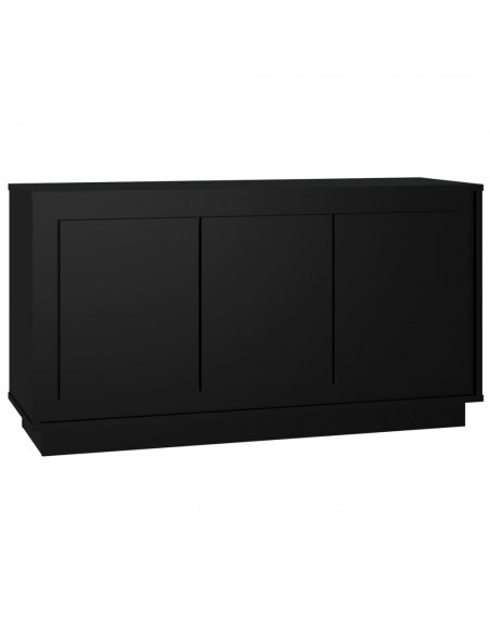 Credenza Nera 102x35x55 cm in Legno Multistrato