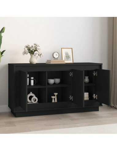 Credenza Nera 102x35x55 cm in Legno Multistrato