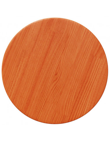 Piano Tavolo Rotondo Marrone Cera Ø30x2,5cm Legno Massello Pino