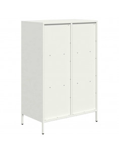 Credenza Bianca 68x39x103,5 cm in Acciaio 2