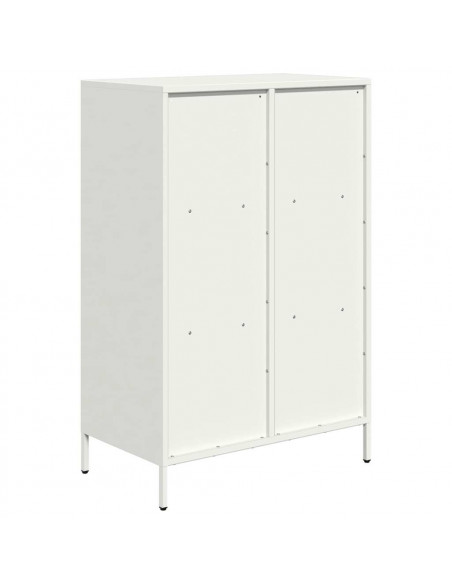 Credenza Bianca 68x39x103,5 cm in Acciaio