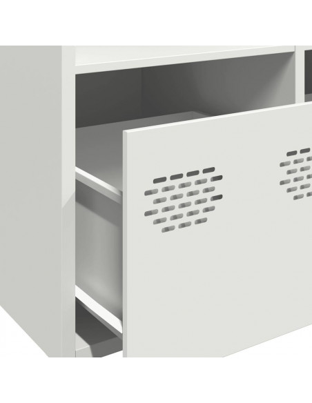 Credenza Bianca 68x39x103,5 cm in Acciaio