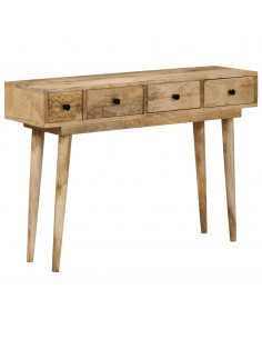 Tavolo Consolle 110x30x75 cm in Legno Massello di Mango 2