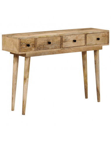 Tavolo Consolle 110x30x75 cm in Legno Massello di Mango