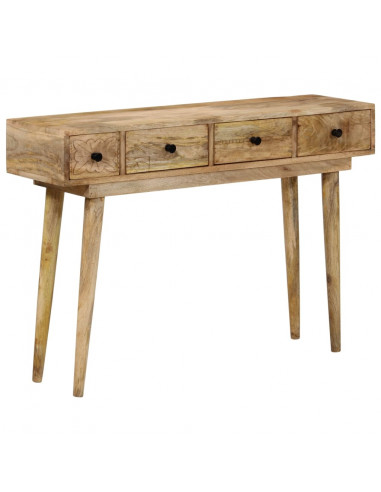 Tavolo Consolle 110x30x75 cm in Legno Massello di Mango
