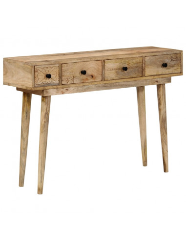Tavolo Consolle 110x30x75 cm in Legno Massello di Mango