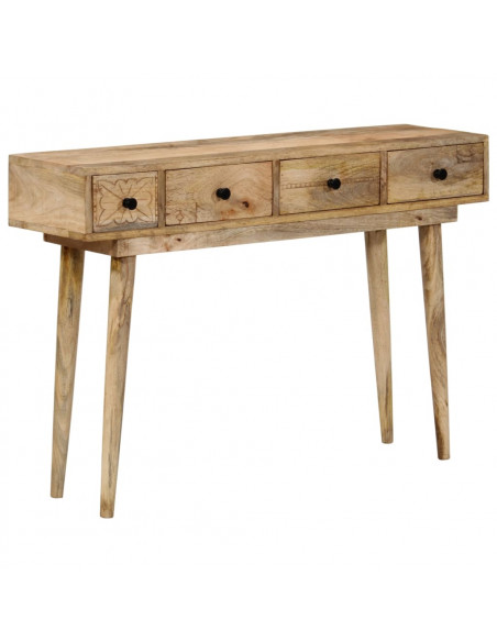 Tavolo Consolle 110x30x75 cm in Legno Massello di Mango