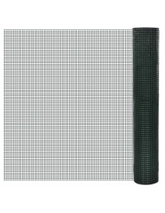 Recinzione in Rete per Pollaio Rivestita in PVC 25x1 m Verde 2
